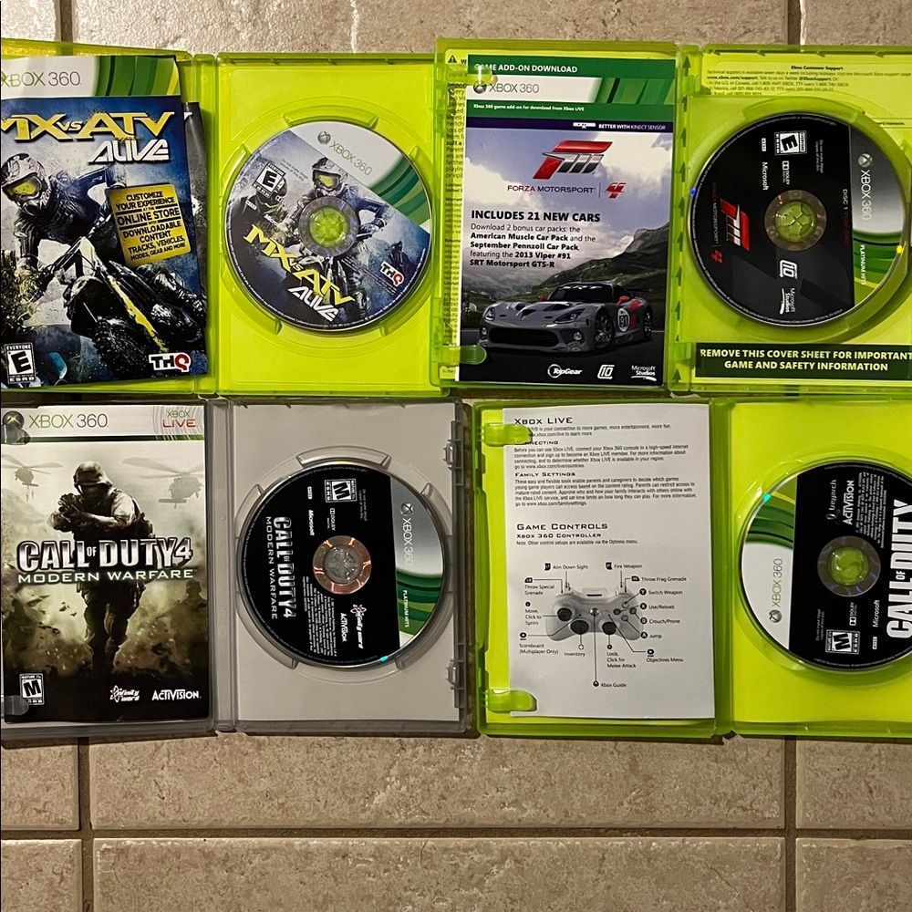 Xbox 360 Game Bundle - 2 Call of Duty, Forza Motorsport 4, MX vs. ATV Alive - Picture 3 of 6